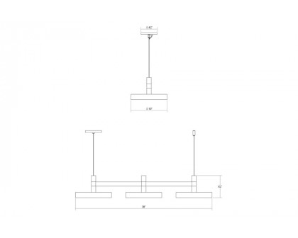 Sonneman Systema Staccato Linear Pendant - Bright Satin Aluminum, 3 Light, Pan