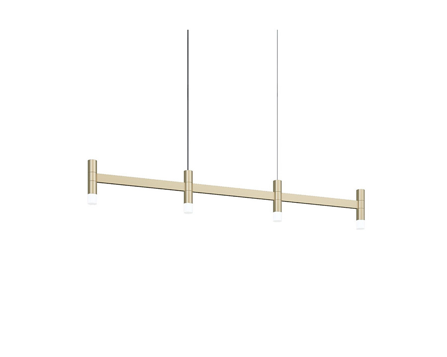 Sonneman Systema Staccato Linear Pendant - Painted Brass, 4 Light, None