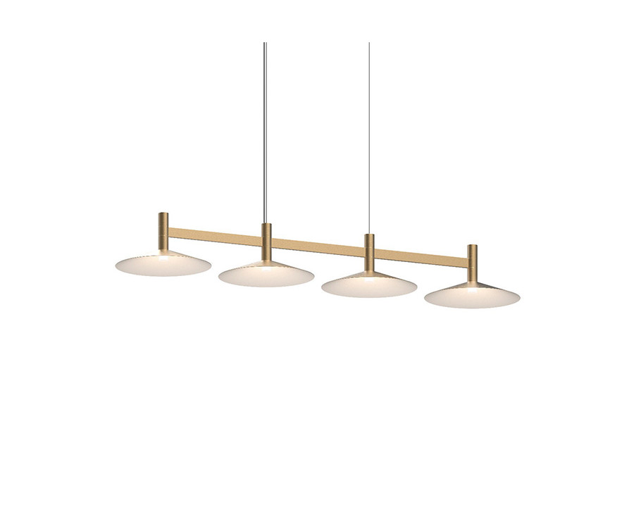 Sonneman Systema Staccato Linear Pendant - Painted Brass, 4 Light, Cone