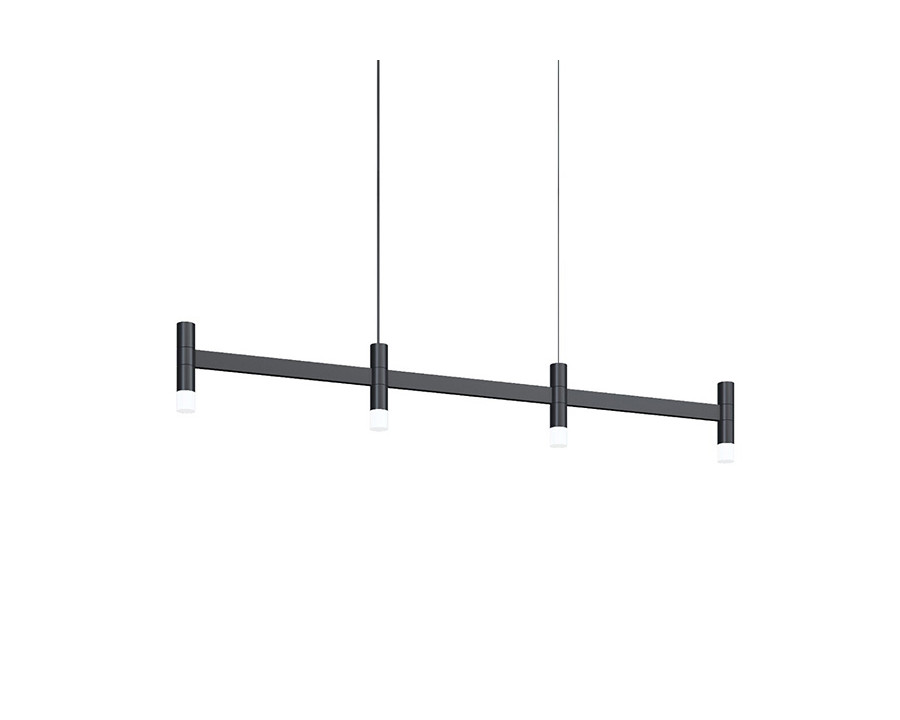 Sonneman Systema Staccato Linear Pendant - Satin Black, 4 Light, None