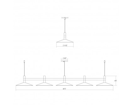 Sonneman - Systema Staccato Linear Pendant Pan