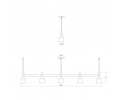 Sonneman Systema Staccato Linear Pendant - Drum