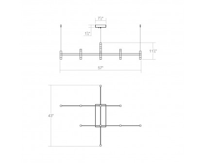 Sonneman - Systema Staccato Hash Chandelier