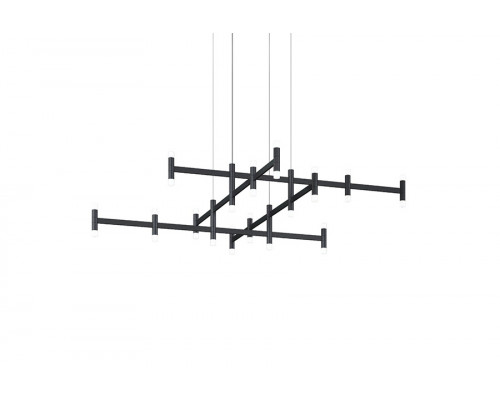 Sonneman Systema Staccato Hash Chandelier - Satin Black, Standard