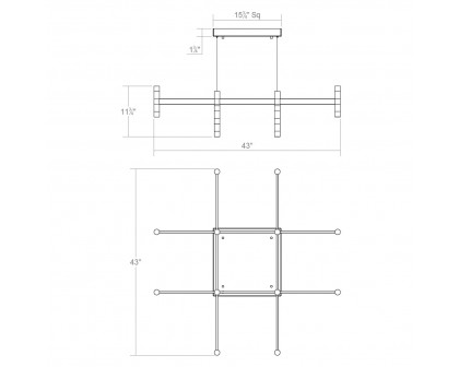 Sonneman - Systema Staccato Square Pendant