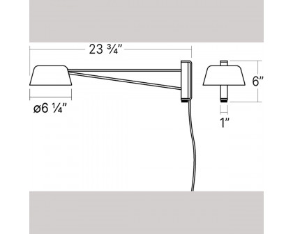 Sonneman Ray Wall Lamp - Short, Warm Gray, Smoked Etched Acrylic