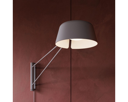 Sonneman Ray Wall Lamp - Short, Oxide Red, Smoked Etched Acrylic