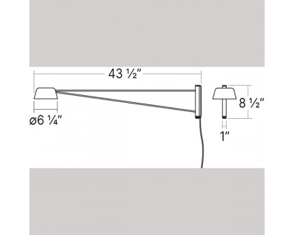 Sonneman Ray Wall Lamp - Long, Warm Gray, Warm Gray Aluminum