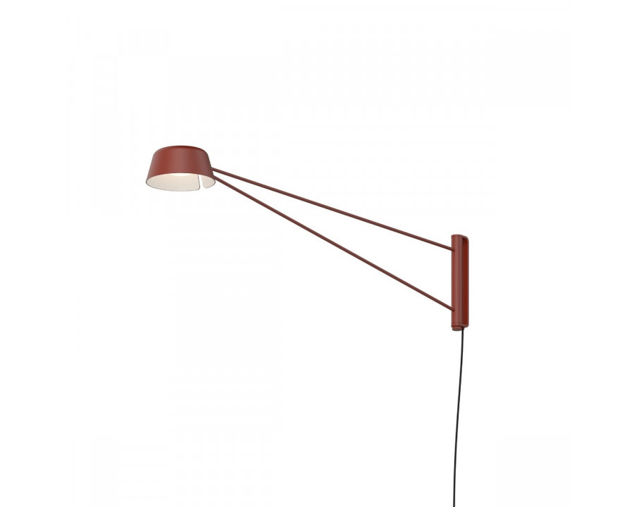 Sonneman Ray Wall Lamp - Long, Oxide Red, Oxide Red Aluminum