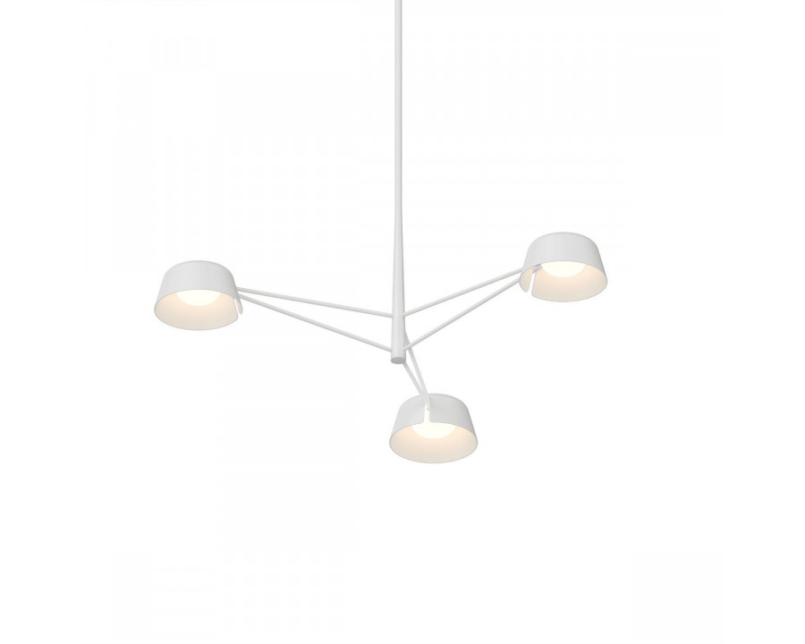 Sonneman Ray Chandelier - 3 Light, Warm Gray, Warm Gray Aluminum