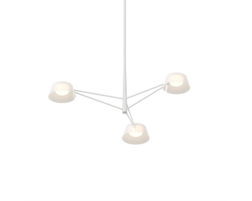 Sonneman Ray Chandelier - 3 Light, Warm Gray, Opal White Acrylic