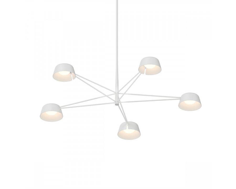 Sonneman Ray Chandelier - 5 Light, Warm Gray, Warm Gray Aluminum