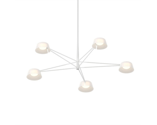 Sonneman Ray Chandelier - 5 Light, Warm Gray, Opal White Acrylic