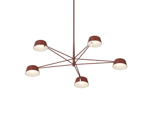 Sonneman Ray Chandelier - 5 Light, Oxide Red, Oxide Red Aluminum