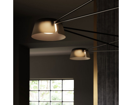 Sonneman Ray Chandelier - 6 Light, Warm Gray, Warm Gray Aluminum