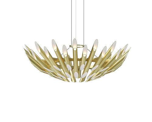 Sonneman Chimes Chandelier - Round, Satin Brass