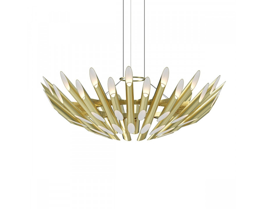 Sonneman Chimes Chandelier - Round, Satin Brass