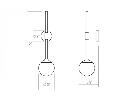 Sonneman Sabon Sconce - Satin Nickel, Single