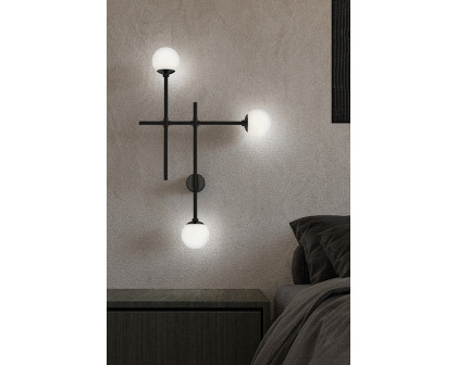 Sonneman Sabon Sconce - Satin Black, Single