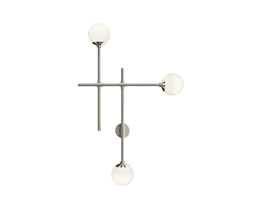 Sonneman Sabon Sconce - Satin Nickel, Triple