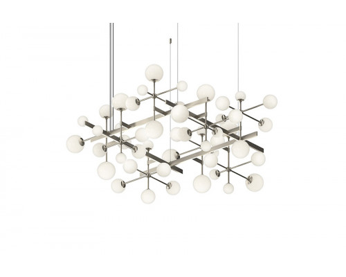 Sonneman Nebula Square Chandelier - Satin Nickel, Standard