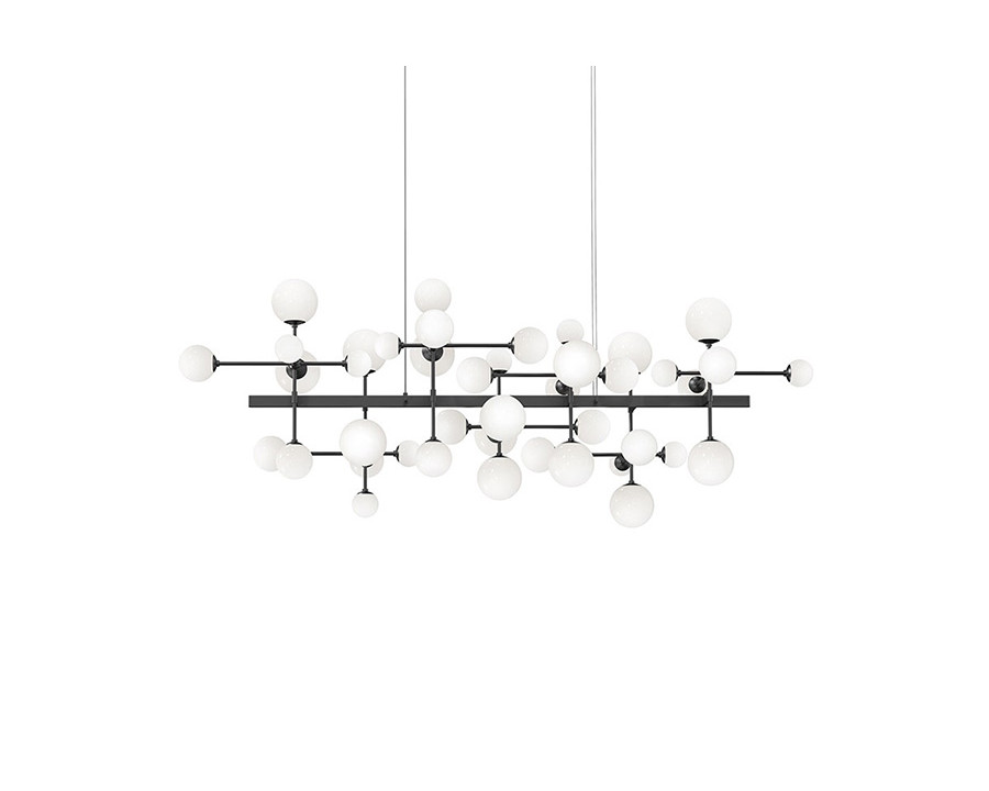 Sonneman Nebula Bar Chandelier - Satin Black