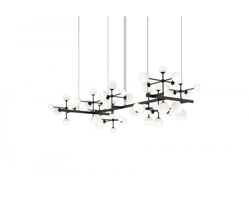 Sonneman Nebula Zig Zag Chandelier - Satin Black