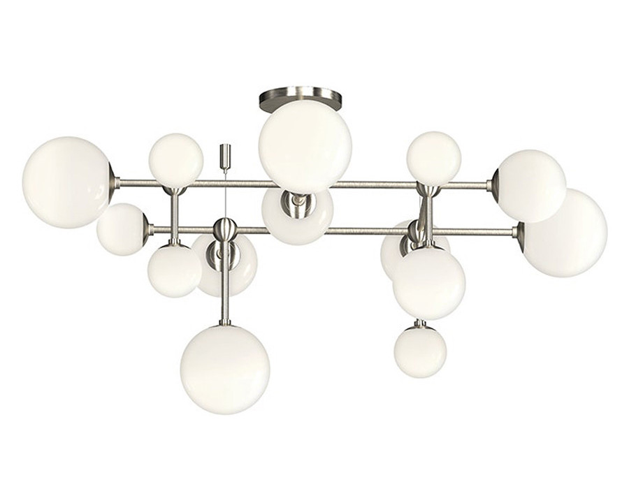 Sonneman Sabon Semi-Flush Mount - Satin Nickel