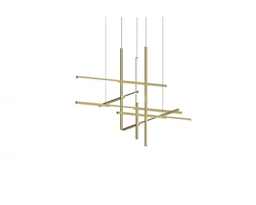 Sonneman Labyrinth Intersections Chandelier - Painted Brass, Medium