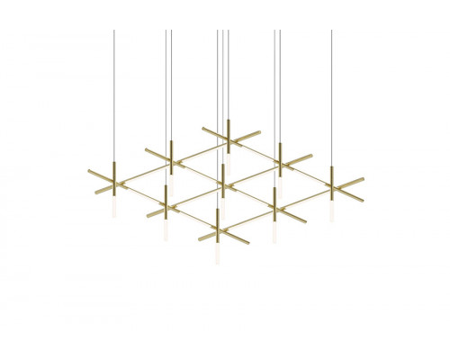 Sonneman Labyrinth Square Chandelier - Painted Brass