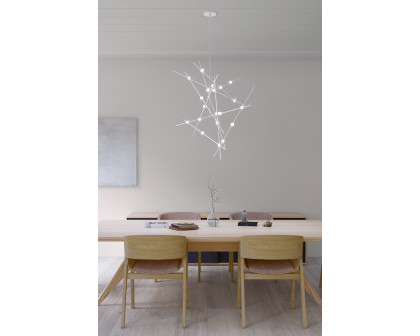 Sonneman Constellation Aquila Chandelier - Satin Nickel, Minor, White Optical Acrylic Lens, 3000K