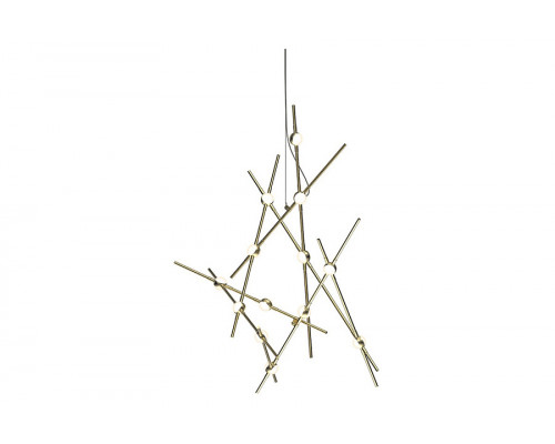 Sonneman Constellation Aquila Chandelier - Satin Brass, Minor, White Optical Acrylic Lens, 3000K