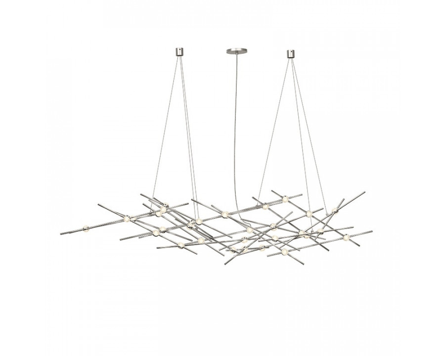 Sonneman Constellation Ursa Chandelier - Minor, Satin Nickel, Clear Faceted Acrylic Lens