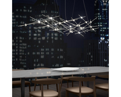 Sonneman Constellation Ursa Chandelier - Minor, Satin Nickel, Clear Faceted Acrylic Lens