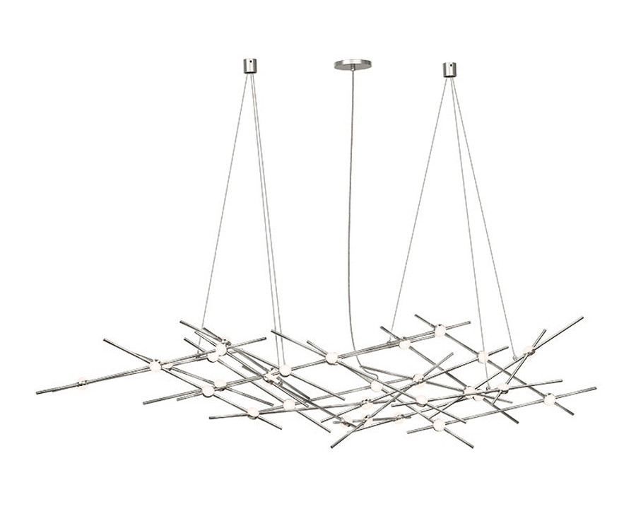 Sonneman Constellation Ursa Chandelier - Satin Nickel, Minor, White Optical Acrylic Lens, 3000K