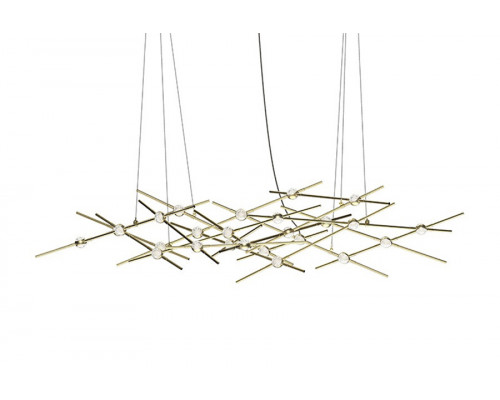 Sonneman Constellation Ursa Chandelier - Satin Brass, Minor, Clear Faceted Acrylic Lens, 3000K