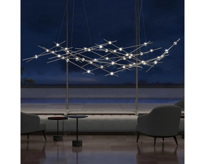 Sonneman Constellation Ursa Chandelier - Minor, Satin Brass, Clear Faceted Acrylic Lens