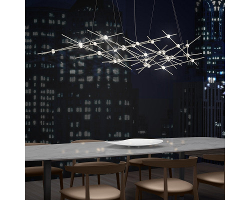 Sonneman Constellation Ursa Chandelier - Minor, Satin Brass, White Optical Acrylic Lens