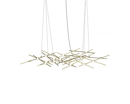 Sonneman Constellation Ursa Chandelier - Minor, Satin Brass, White Optical Acrylic Lens