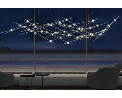 Sonneman Constellation Ursa Chandelier - Satin Nickel, Major, Clear Faceted Acrylic Lens, 3000K