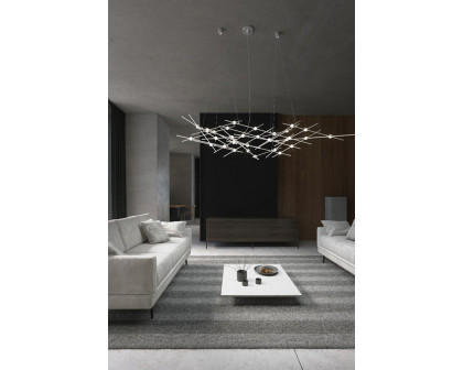 Sonneman Constellation Ursa Chandelier - Satin Nickel, Major, Clear Faceted Acrylic Lens, 3000K