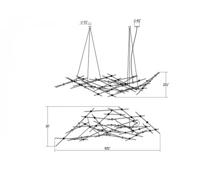 Sonneman Constellation Ursa Chandelier - Satin Nickel, Major, Clear Faceted Acrylic Lens, 3000K