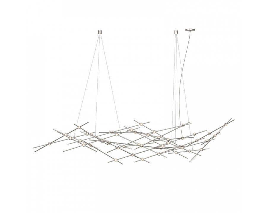 Sonneman Constellation Ursa Chandelier - Major, Satin Nickel, Clear Faceted Acrylic Lens