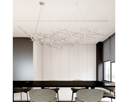 Sonneman Constellation Ursa Chandelier - Major, Satin Nickel, Clear Faceted Acrylic Lens