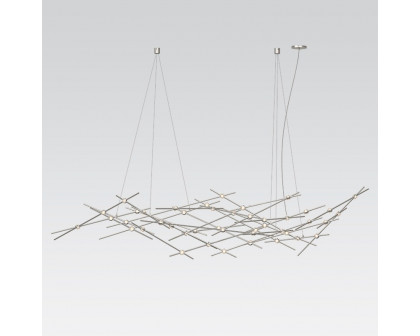 Sonneman Constellation Ursa Chandelier - Major, Satin Nickel, Clear Faceted Acrylic Lens