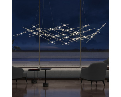 Sonneman Constellation Ursa Chandelier - Major, Satin Nickel, Clear Faceted Acrylic Lens