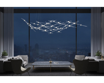 Sonneman Constellation Ursa Chandelier - Satin Nickel, Major, White Optical Acrylic Lens, 3000K