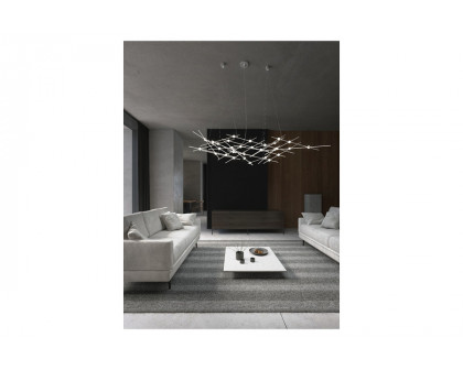 Sonneman Constellation Ursa Chandelier - Satin Nickel, Major, White Optical Acrylic Lens, 2700K