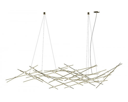 Sonneman Constellation Ursa Chandelier - Satin Brass, Major, Clear Faceted Acrylic Lens, 3000K