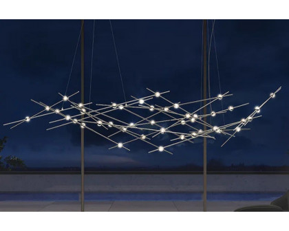 Sonneman Constellation Ursa Chandelier - Satin Brass, Major, Clear Faceted Acrylic Lens, 3000K